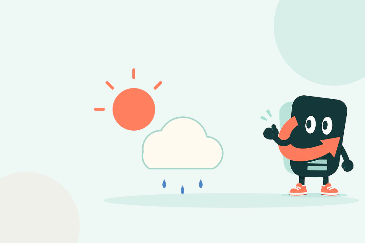 일본어 날씨·계절 표현 총정리｜雨が降る·晴れる와 暑い·熱い 구분 대표 이미지